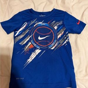 Nike Kids Blue and Orange Graphic Tee